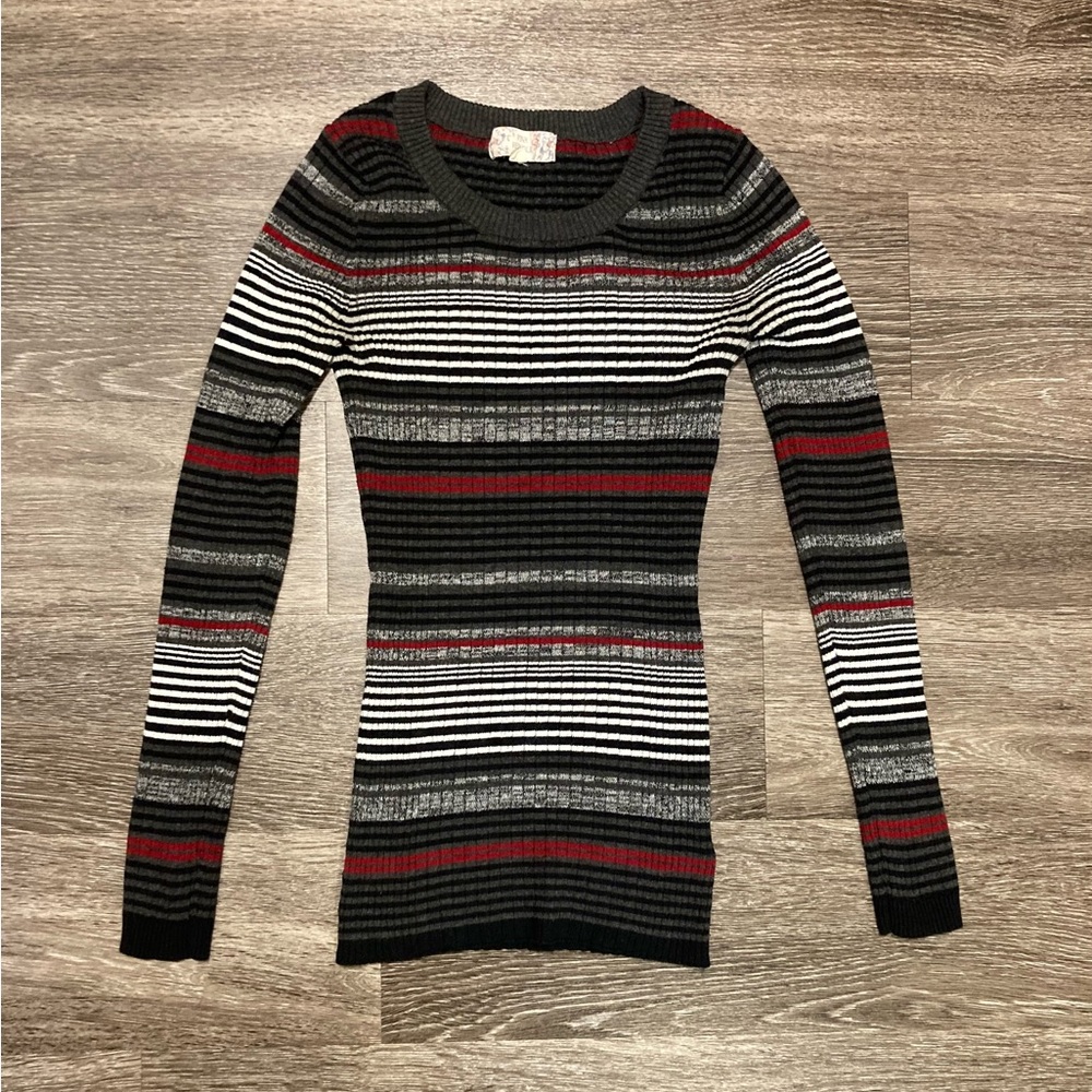 Pink Republic striped long sleeve sweater XS